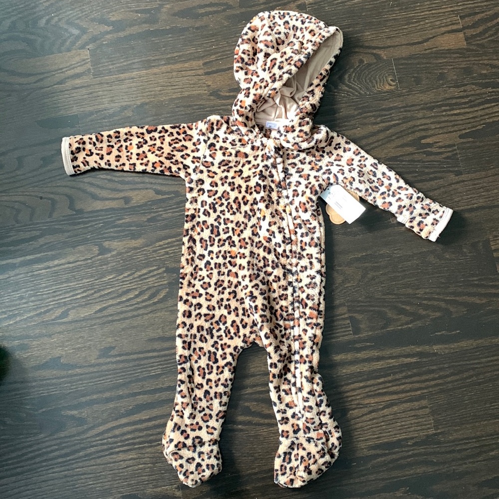NWT Leopard Baby Essentials Onezie 6M